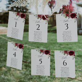 Flores de Borgoña, Flores Rojas, Tarjetas De Cartó