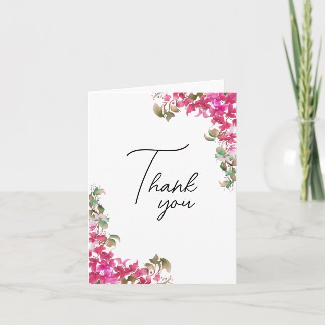 Flores de buganvillas acuarela Magenta (Anverso)