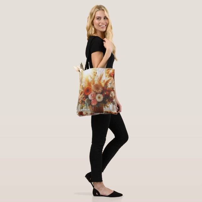 Flores De Caída Suave Bolsa De Tote De Impresión C (Puesto)