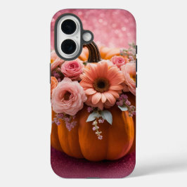 Flores de calabaza Purpurina rosa Funda para iPhon