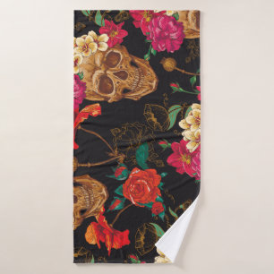 Flores De Calavera: Fondo Oscuro Sin Marea.