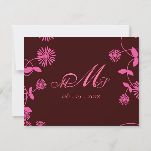 Flores de campo rosado RSVP (Anverso)