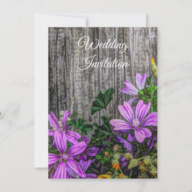 Flores De Campo Rústico A Bordo De Granjas (Anverso)