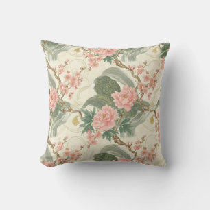 Flores de cerezo almohadas rosadas de lanzamiento 