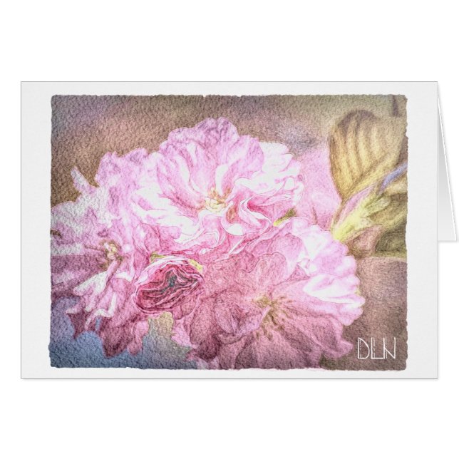 Flores de cerezo/arte floral/ (Anverso (Horizontal))