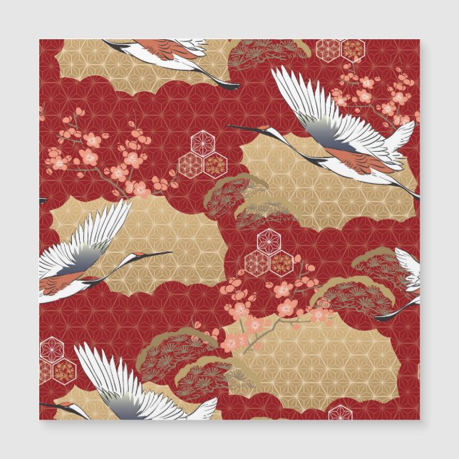 Flores de cerezo de kimono japonesas (Anverso)
