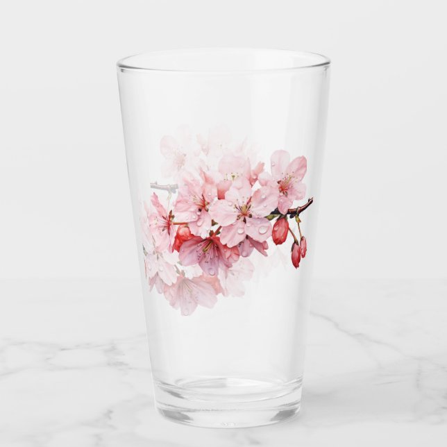 Flores de cerezo en flor gotas de lluvia (Anverso)