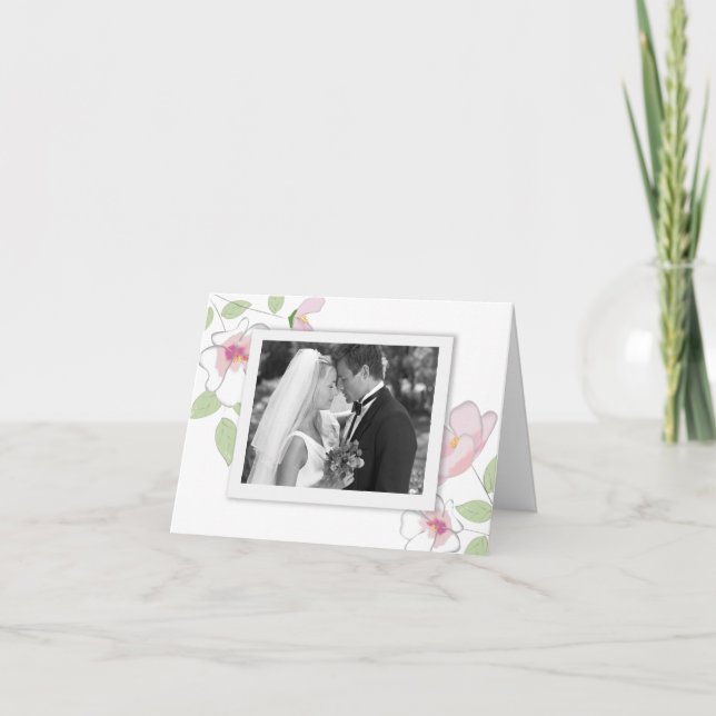 Flores de cerezo Foto Tarjeta de agradecimiento (Anverso)