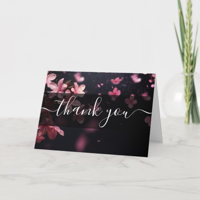 Flores de Cerezo Personalizadas de Agradecimiento (Anverso)