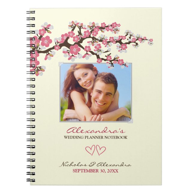 Flores de cerezo que casan el cuaderno del (Frente)