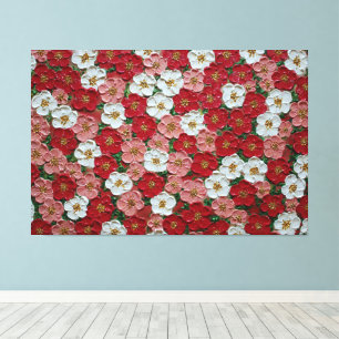 Flores de Cerezo Rojas y Rosadas – Arte de Pared c