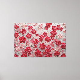 Flores de Cerezo Rojas y Rosadas – Arte de Pared c