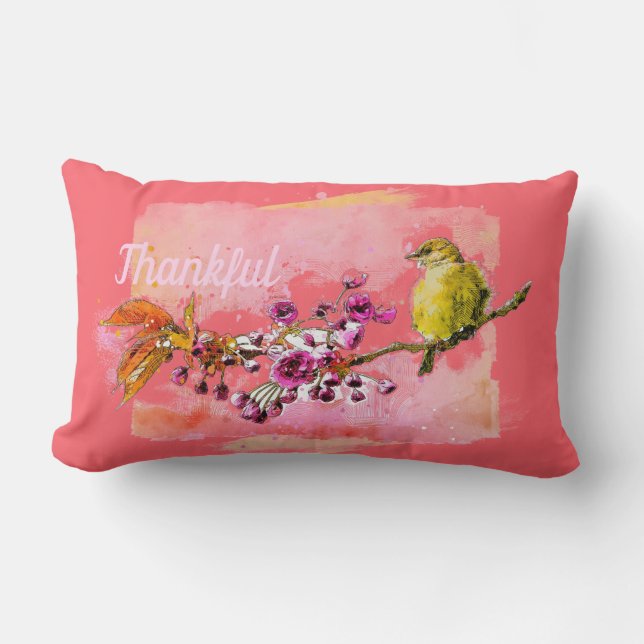 Flores de cerezo y almohada lumbar finca (Anverso)