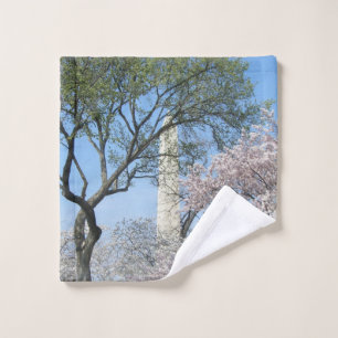 Flores de cerezo y el monumento de Washington en D
