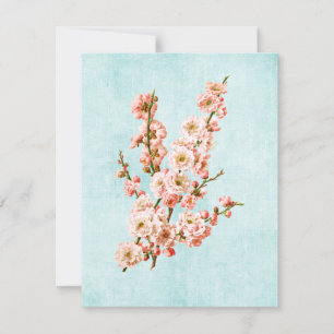 Flores de ciruela en denim de edad avanzada