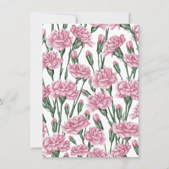 Flores de clavel rosado (Anverso)