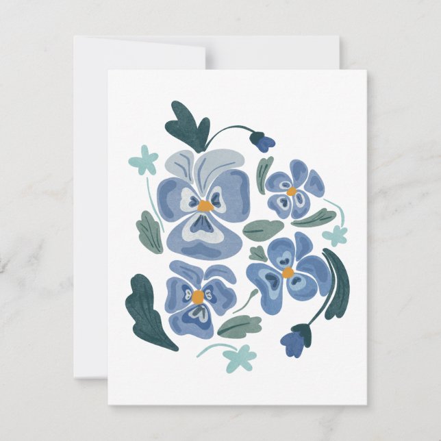 Flores de color azul Pansy Pansies estéticos (Anverso)