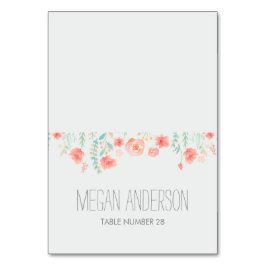 Flores de color de agua Colocar tarjetas