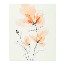 Flores de color de agua delgada.Resumen de arte en