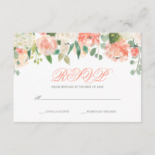 Flores de color de agua pastel Bat Mitzvah RSVP