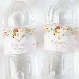 Flores de color de agua y etiquetas religiosas de