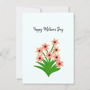 Flores de color de color Peach Tarjetas de felicit