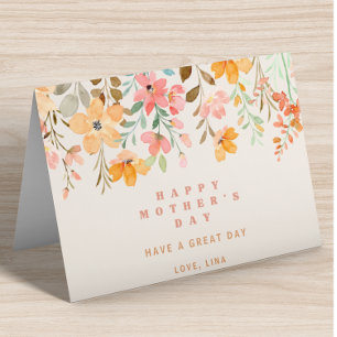 Flores de color rosa del Día de la Madre Feliz