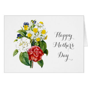 flores de color vintage feliz día de la madre