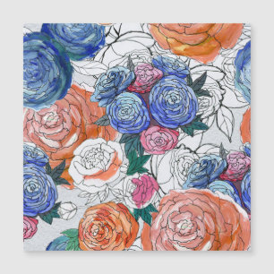 Flores de colores: Vibrante patrón sin foco