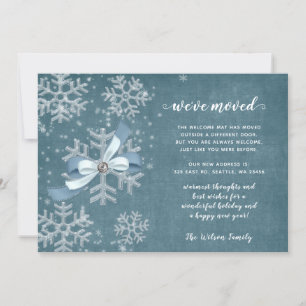 Flores de copos de nieve que hemos movido las tarj