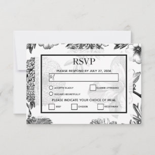 Flores de cosecha rustica Boda Tarjetas RSVP