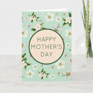 Flores de cosecha vintage tarjeta de vacaciones de