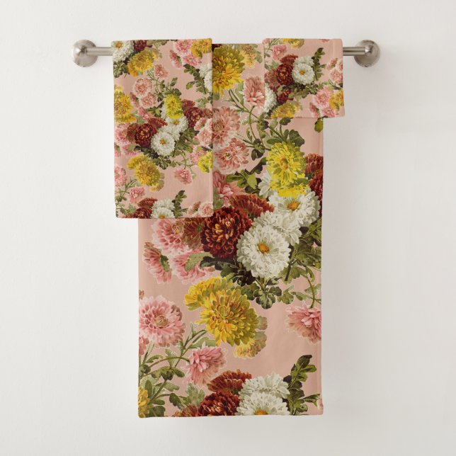 Flores de crisantemo ventilado en rosa Rosa seco (In situ)