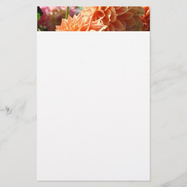 Flores de Dalia Papelería personalizada Dalias (Anverso)
