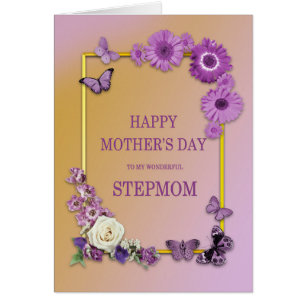 Flores de Día de la Madre y mariposas Stepmom