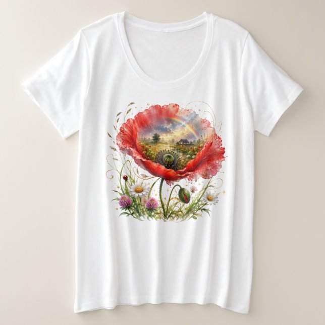 Flores de doble exposición de fantasía (Anverso del diseño)