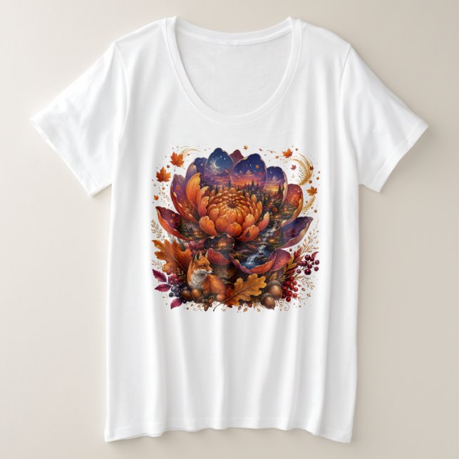 Flores de doble exposición de fantasía (Anverso del diseño)