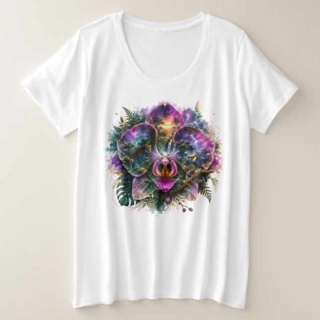 Flores de doble exposición de fantasía (Anverso del diseño)