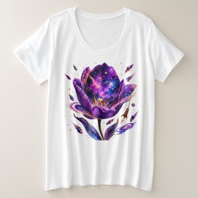 Flores de Doble Exposición de Fantasía (Anverso del diseño)