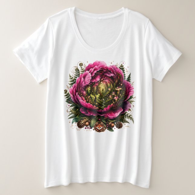Flores de Doble Exposición de Fantasía (Anverso del diseño)
