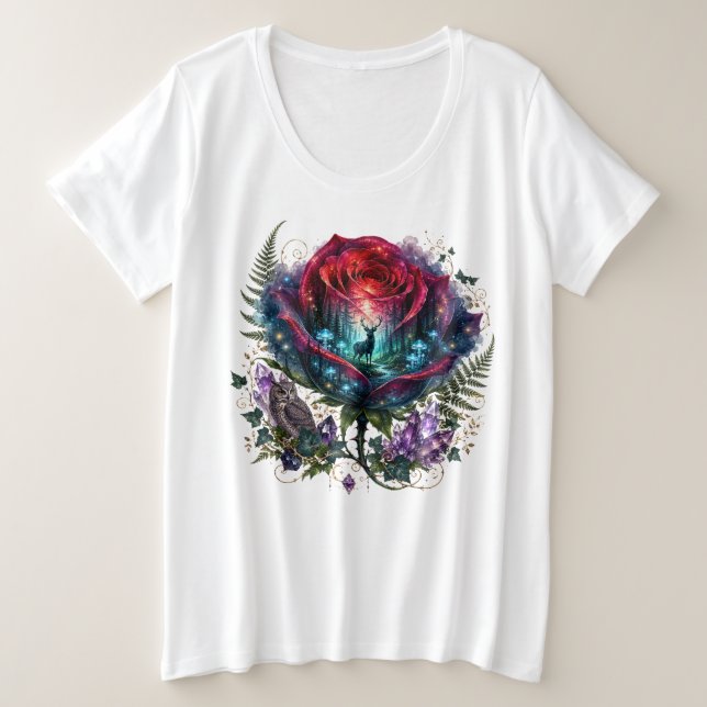 Flores de Doble Exposición de Fantasía (Anverso del diseño)