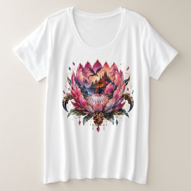 Flores de Doble Exposición de Fantasía (Anverso del diseño)