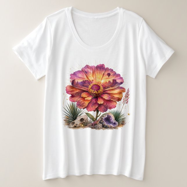 Flores de Doble Exposición de Fantasía (Anverso del diseño)