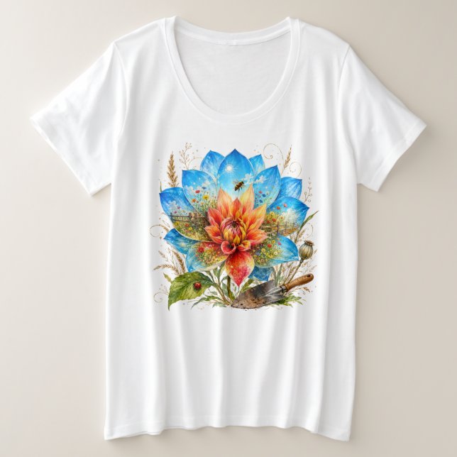 Flores de doble exposición de fantasía (Anverso del diseño)