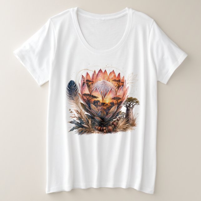 Flores de doble exposición de fantasía (Anverso del diseño)