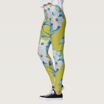 Flores de dogwood sobre leggings