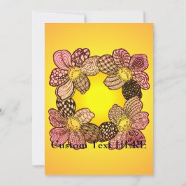 Flores de Doodle en yegua, Naranja y oro