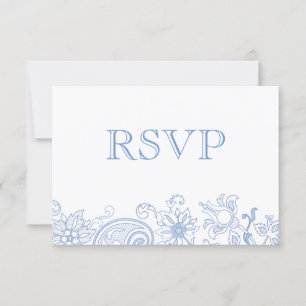 Flores de Encaje de Cualquier Color Doodle RSVP de