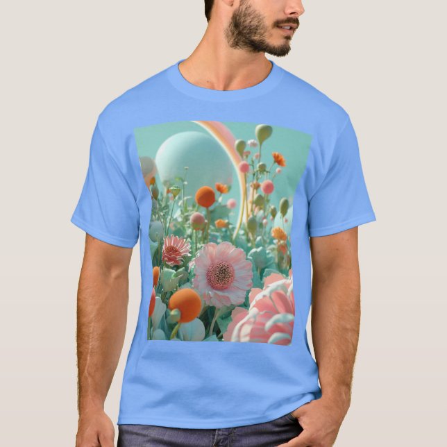 Flores de ensueño: camiseta de campo de flores ros (Anverso)
