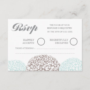 Flores de época Aqua Blue Wedding RSVP